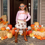 Sweet Wink Sequin Pumpkin Ivory Tutu, Sweet Wink, cf-size-1-2y-med, cf-size-2-4y-large, cf-size-4-6y-xl, cf-size-6-8y-xxl, cf-type-tutu, cf-vendor-sweet-wink, Fall, Halloween, Halloween Skirt