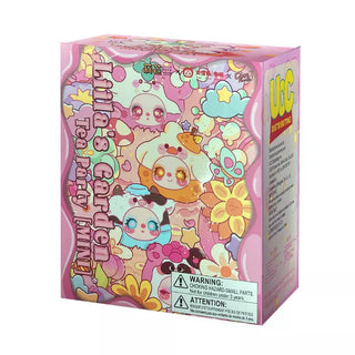 Liilia's Garden Tea Party Mini Plush Blind Box
Colorful toy packaging with cartoon characters and UCC branding on a white background