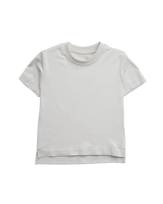 Little Bipsy Bamboo Tee - Cream
A light gray short-sleeve crewneck t-shirt laid flat against a clean white background.