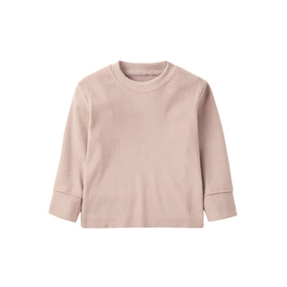 Little Bipsy Long Sleeve Ribbed Tee - Mushroom
Beige long-sleeve shirt on a white background