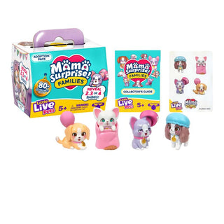 Little Live Pets™ Mama Surprise Families Adoption Pack with 2-4 Babies
Mamé Surprises toy set with packaging and figures on a white background