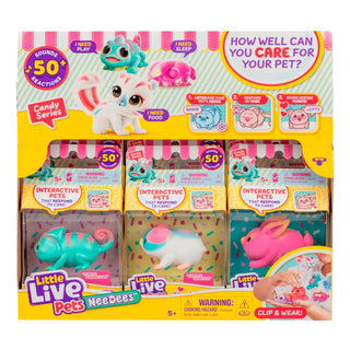 Little Live Pets™ NeeDees™ - Candy Series
Packaging of Little Live Pets with colorful design and product images.