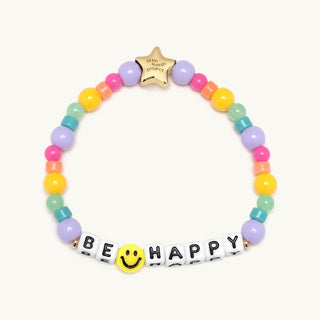 Little Words Project Bracelet - Kids: Be Happy
Colorful beaded bracelet with 'BE HAPPY' charm on a white background