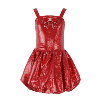 Lola and The Boys Ruby Sequin Bubble Dress