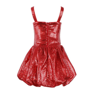 Lola and The Boys Ruby Sequin Bubble Dress