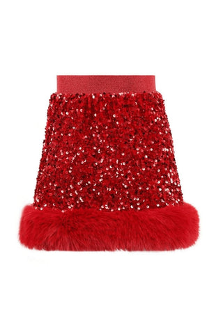 Lola and The Boys Ruby Shimmer Skirt