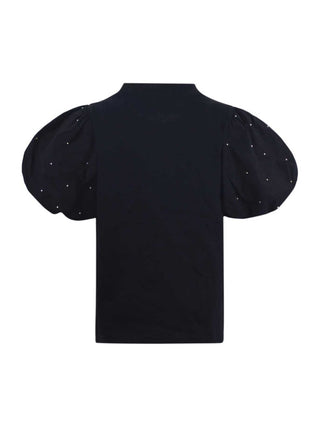 Lola and The Boys Sparkle Bow Princess Tee
Black top with puffed sleeves on a white background