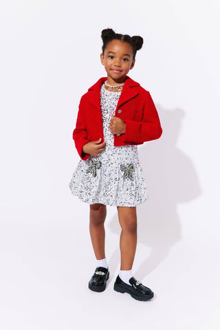 Lola and the Boys Shimmer Bow Party Dress