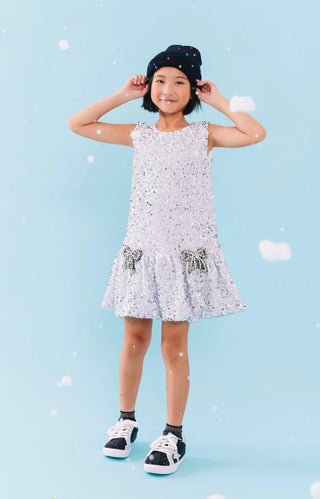 Lola and the Boys Shimmer Bow Party Dress