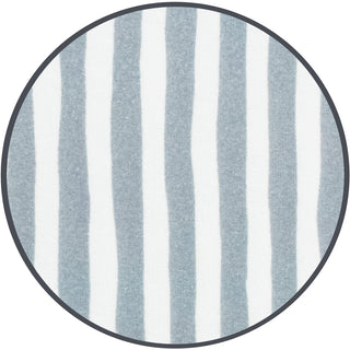 Lou Lou and Company - Tatum
Round rug with blue and white striped pattern