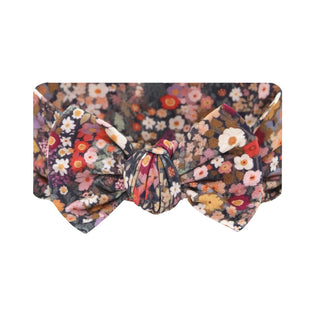 Lou Lou and Company Headband - Gracie 
Floral patterned headband with a bow on a white background