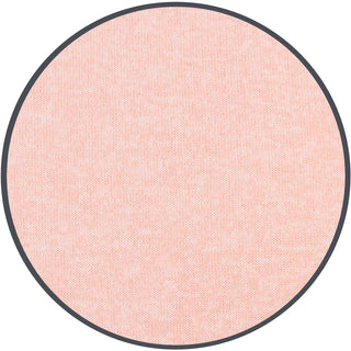 Lou Lou and Company Plush Knit Piper
Round pink rug with a black border on a white background