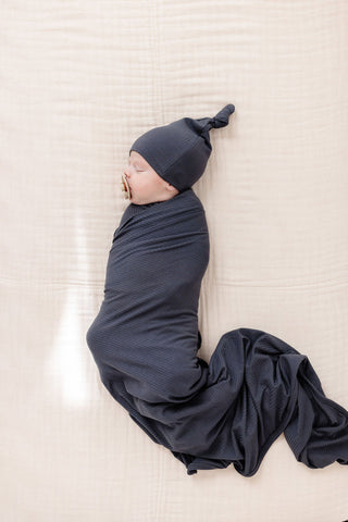 Lou Lou and Company Ribbed Swaddle Blanket - Hudson