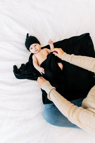 Lou Lou and Company Ribbed Swaddle Blanket - Saylor