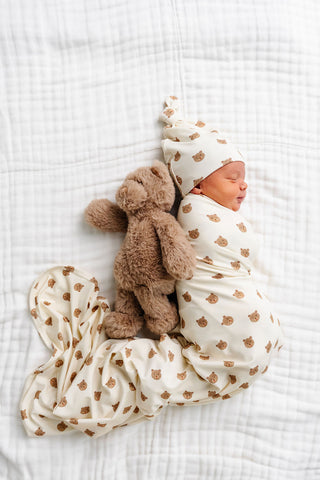 Lou Lou and Company Swaddle Blanket - Teddy