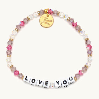 Little Words Project Bracelet - Love You
Bracelet with 'LOVE YOU' beads and a gold charm on a white background