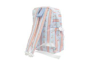 Apple of My Isla baseball backpack featuring a stylish design with adjustable straps and spacious interior.