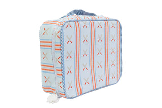 Apple of My Isla baseball-themed lunchbox with vibrant design and sturdy handle, perfect for carrying meals and snacks.