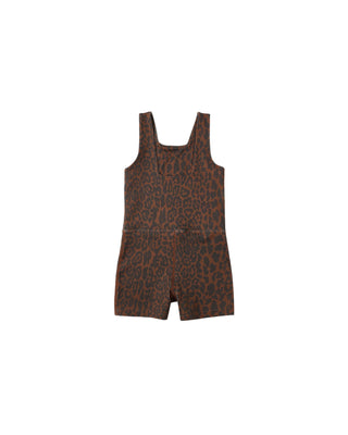Play by Rylee & Cru Malibu Bodysuit - Leopard
Leopard print romper on a white background