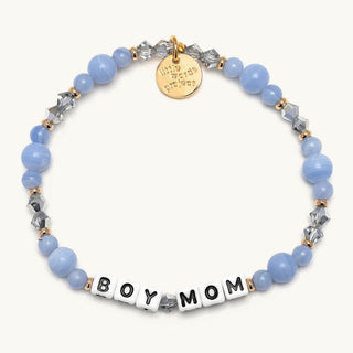 Little Words Project Bracelet - Boy Mom
Bracelet with blue beads, gold accents, and 'BOY MOM' charm on a white background