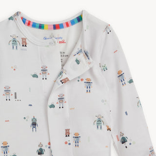 Magnetic Me Modal Magnetic Footie - Love You A Bot
Children's outfit with robot pattern on a white background