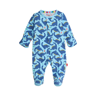 Magnetic Me Modal Magnetic Footie - Necks Generation
Blue baby onesie with dinosaur pattern on a white background