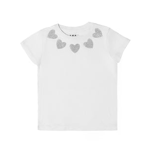 MIA New York Heart Neckline Tee - White