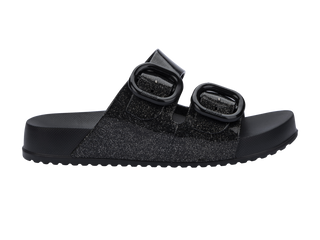 Mini Melissa Cozy Slide Kids - Black / Glitter