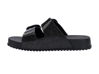 Mini Melissa Cozy Slide Kids - Black / Glitter