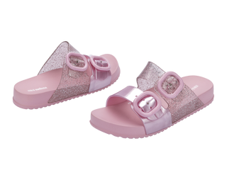 Mini Melissa Cozy Slide Kids - Pearl Pink / Glitter