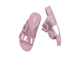 Mini Melissa Cozy Slide Kids - Pearl Pink / Glitter