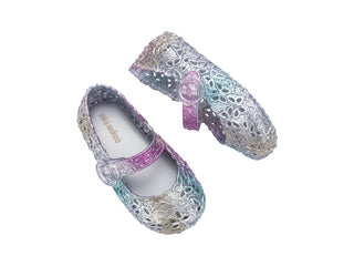 Mini Melissa Pollen - Multicolor
Pair of decorative children's shoes with floral patterns on a white background