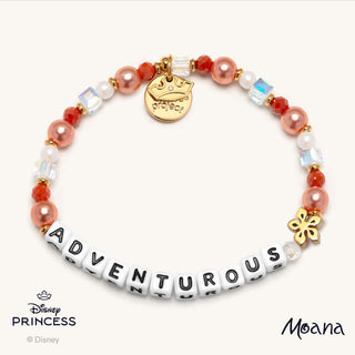 Adventurous Little Words Project Bracelet - Disney Princess: Moana
Bracelet with 'ADVENTUROUS' beads and Disney Moana branding on a white background