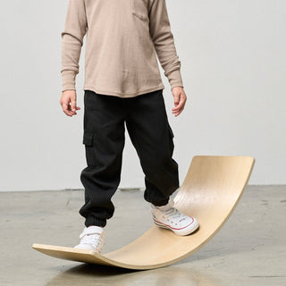 Little Bipsy Cotton Twill Cargo Jogger - Black