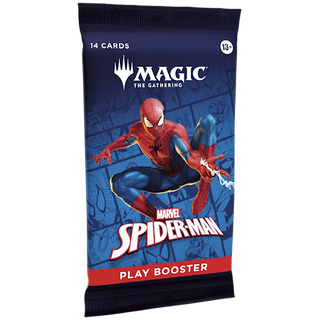 Magic the Gathering Marvel's Spider-Man Play Booster Card Pack
Spider-Man themed 'Magic: The Gathering' play booster pack on a white background