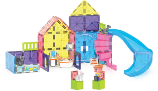 Magna-Tiles Pet Playhouse™ 50-Piece Set
Colorful toy building set with a slide on a white background