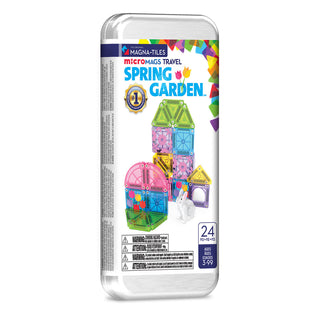 Magna-Tiles microMAGS Spring Garden 24-Piece Travel Set
Magna-Tiles microMags Travel Spring Garden set packaging on a white background