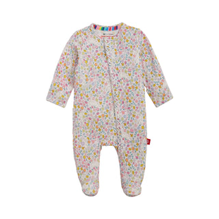 Magnetic Me Modal Footie with Ruffle - Bunny Blossom
Baby onesie with floral pattern on a white background