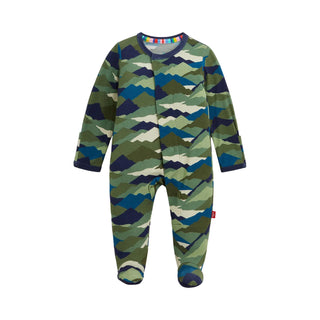 Magnetic Me Modal Magnetic Footie - Camo Peak
Camouflage-patterned onesie on a white background
