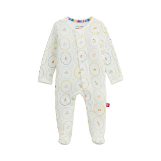 Magnetic Me Modal Magnetic Footie - Nursery Magic
Baby onesie with floral pattern on a white background