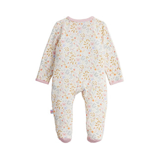 Magnetic Me Modal Magnetic Footie - Oinklet 
Baby onesie with floral pattern on a white background