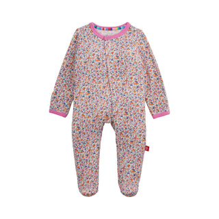 Magnetic Me Modal Magnetic Footie - Stella
Floral patterned baby onesie on a white background