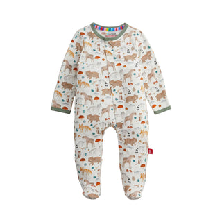 Magnetic Me Modal Magnetic Footie - Wonderful Wildlife
Children's onesie with animal pattern on a white background