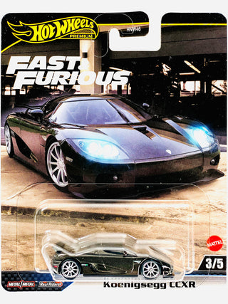 Mattel Hot Wheels 2025 Fast & Furious Koenigsegg CCXR
Hot Wheels Koenigsegg CCXR toy car in packaging with 'Fast & Furious' branding.
