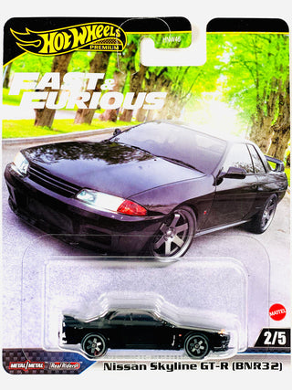Mattel Hot Wheels 2025 Fast & Furious Nissan Skyline GT-R
Hot Wheels Nissan Skyline GT-R (BNR32) toy car in packaging with 'Fast & Furious' branding.