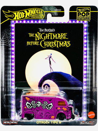 Mattel Hot Wheels 2025 Pop Culture The Nightmare Before Christmas Citroen Type-H
Hot Wheels Citroen Type H toy car in packaging with 'The Nightmare Before Christmas' theme