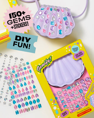 Hana Super Smalls Mermaid Sparkle Gemify™ purse with shimmering mermaid design and gem accents, perfect for stylish accessories.