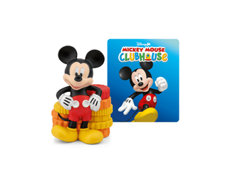 Tonies Character - Disney: Mickey Mouse Clubhouse
Mickey Mouse toy figure with a 'Mickey Mouse Clubhouse' book on a white background