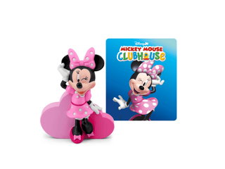 Tonies Character - Disney: Minnie Mouse Clubhouse
Minnie Mouse figurine with a 'Mickey Mouse Clubhouse' book on a white background