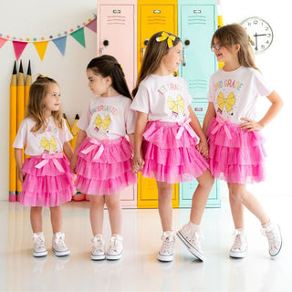 Sweet Wink Raspberry Bow Tiered Tutu